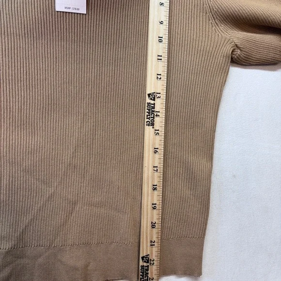 Nanette Nanette Lepore Large New Ribbed Knit Crochet Sleeve Top Shirt Women's - Picture 6 of 11